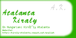 atalanta kiraly business card